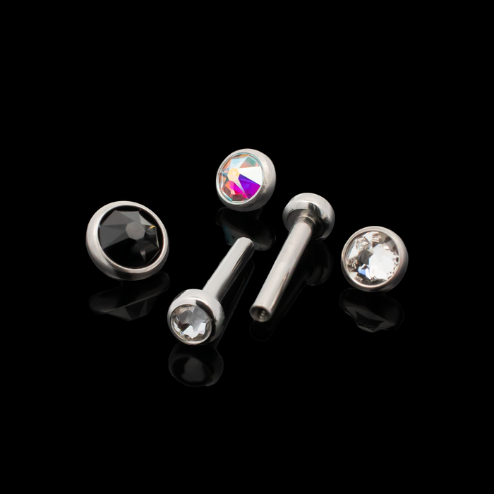 360° Bezel Set Premium Crystal Earring Base - Khrysos Jewelry