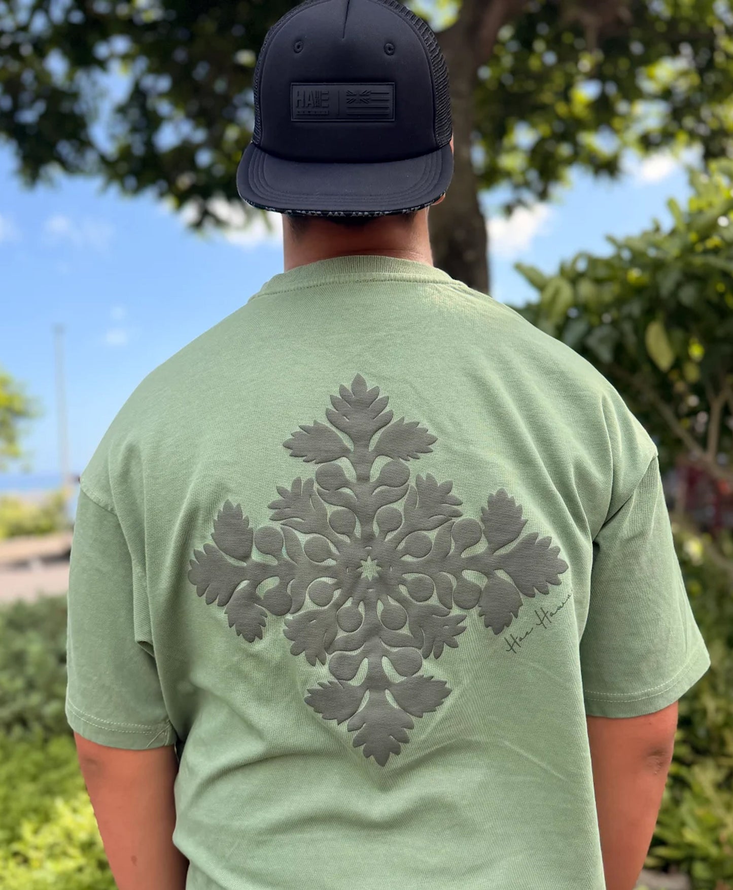 Kuiki Puff Heavyweight Tee Olive Garment Dyed