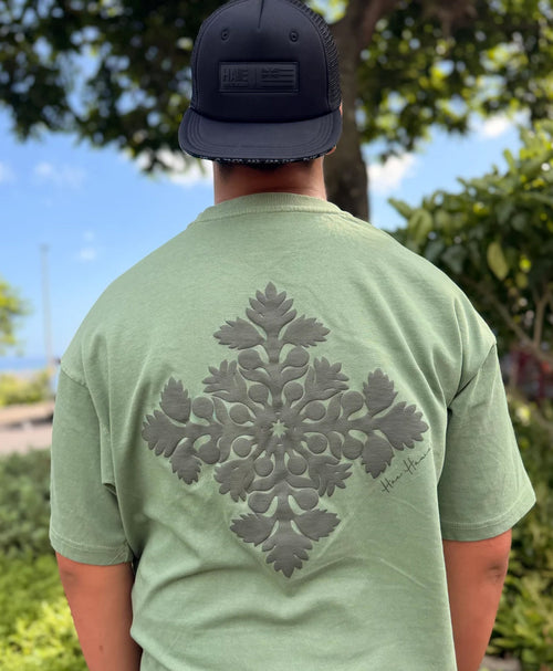 Kuiki Puff Heavyweight Tee Olive Garment Dyed