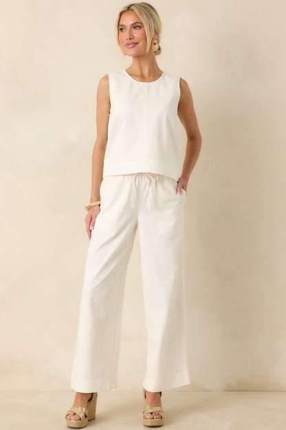 Z Supply Sun Seeker Ivory Twill Cropped Tank