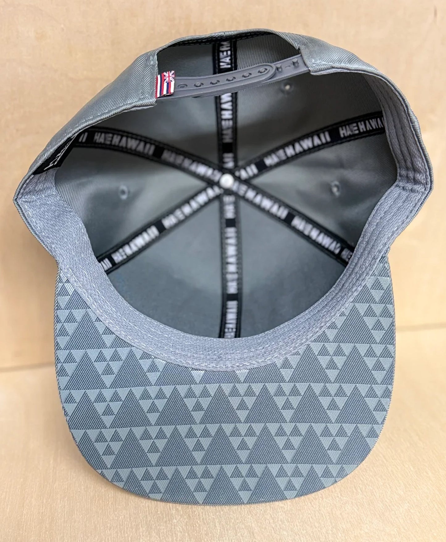 Hae Hawai'i 3D Puff Snapback Grey on Grey