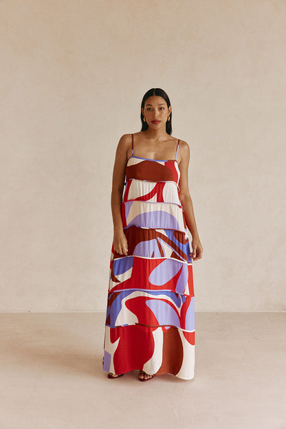 Aitana Dress - Valley Red