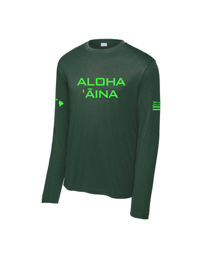 Aloha 'Āina Longsleeve Drifit Forest Green