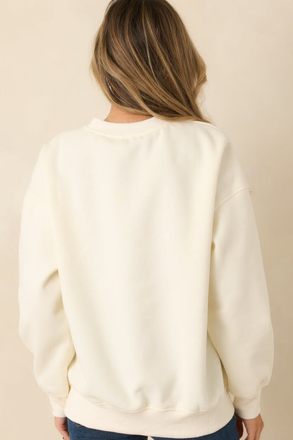 All The Sweet Things Ivory Multi Valentine Crewneck Sweatshirt