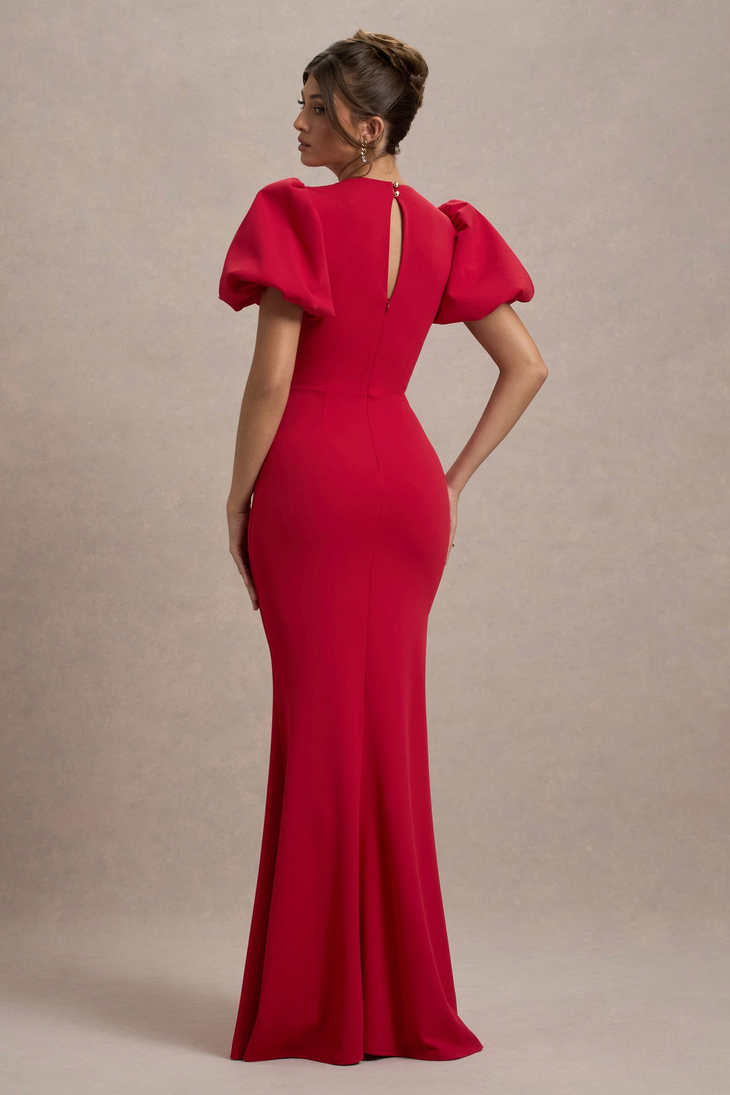 Love Letters | Red Puff-Sleeve Maxi Dress