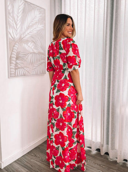 Delarina Pink Floral Maxi Dress | Women's Floral Maxi Dress
