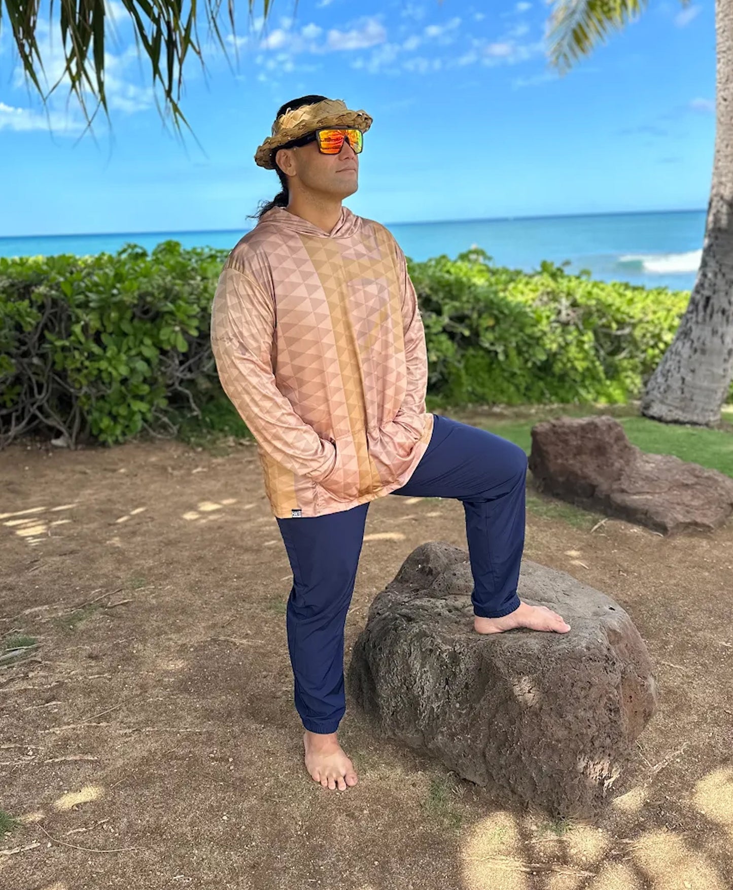 Hae Hawaii Hooded Long Sleeve Drifit Sand