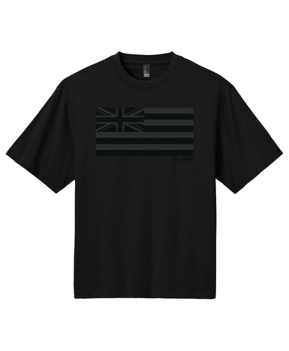 Hae Ulana Black on Black Drop Shoulder T-Shirt