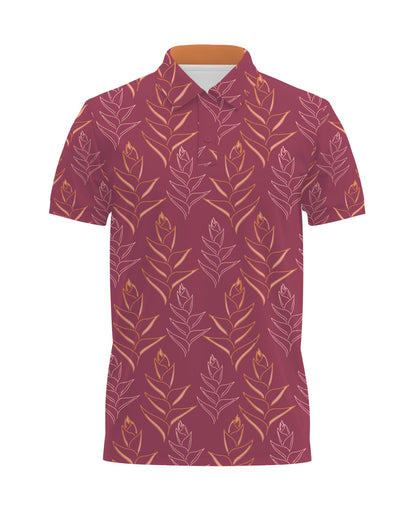 Heliconia Anywhere Polo Maroon