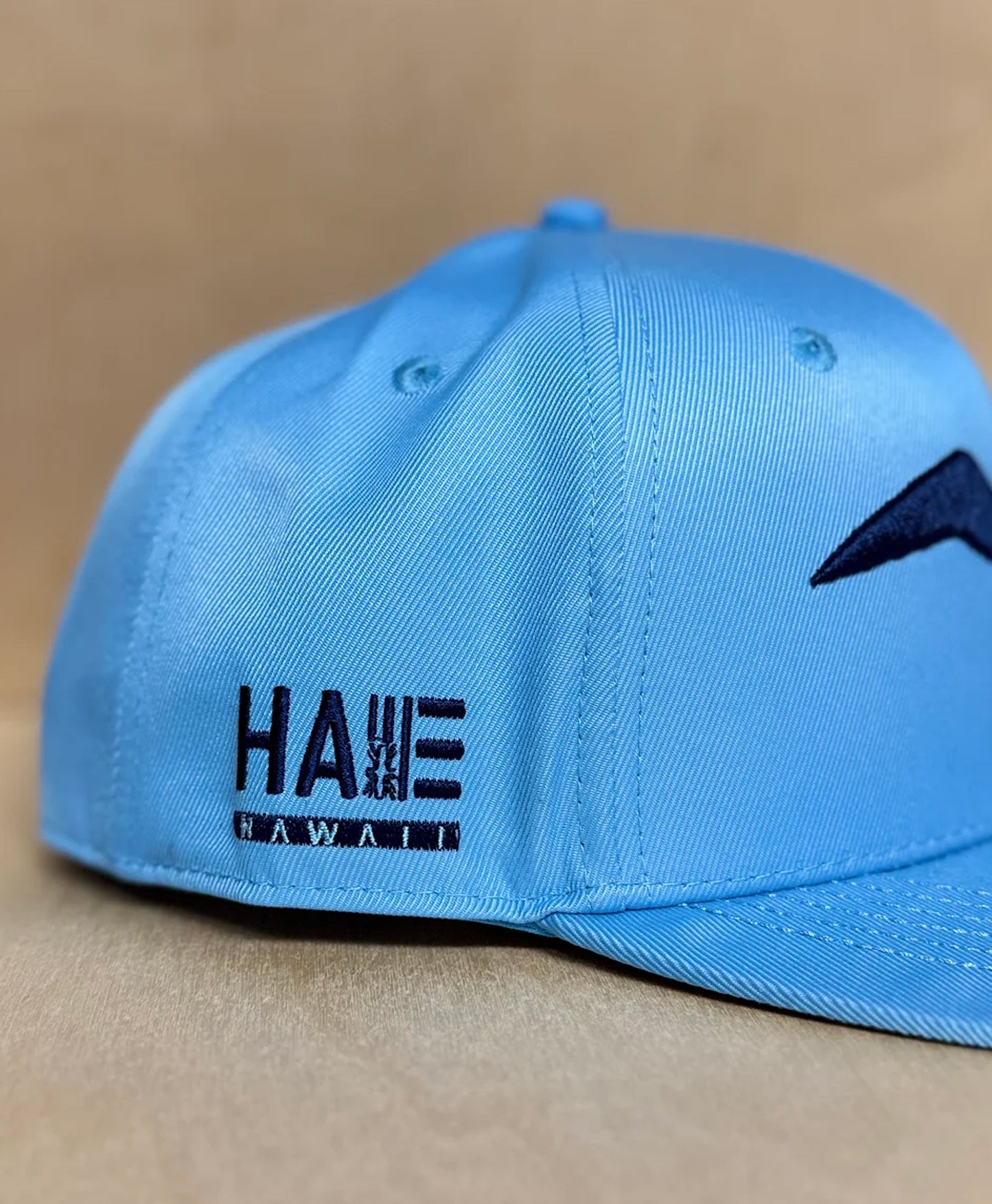 Iwa 3D Puff Snapback Navy on Light Blue
