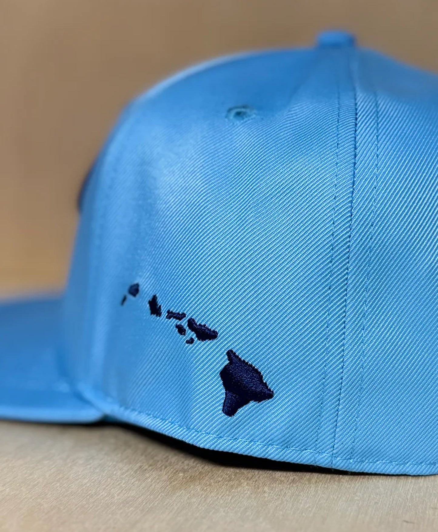 Iwa 3D Puff Snapback Navy on Light Blue