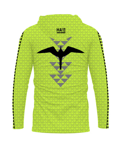 Iwa Triangles Hooded Long Sleeve Drifit High Viz