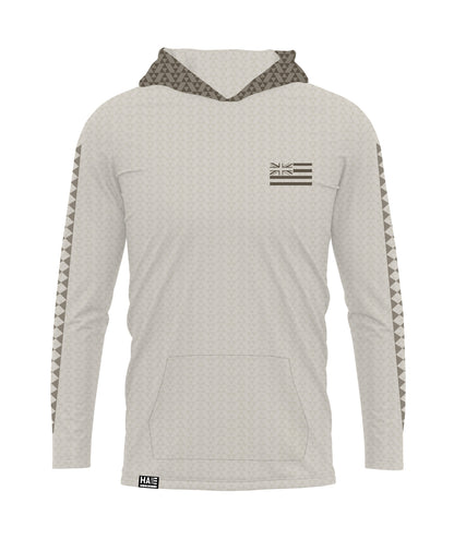 'Iwa Triangles Hooded Long Sleeve Drifit Sandy
