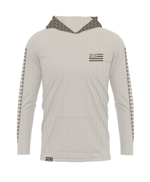 'Iwa Triangles Hooded Long Sleeve Drifit Sandy