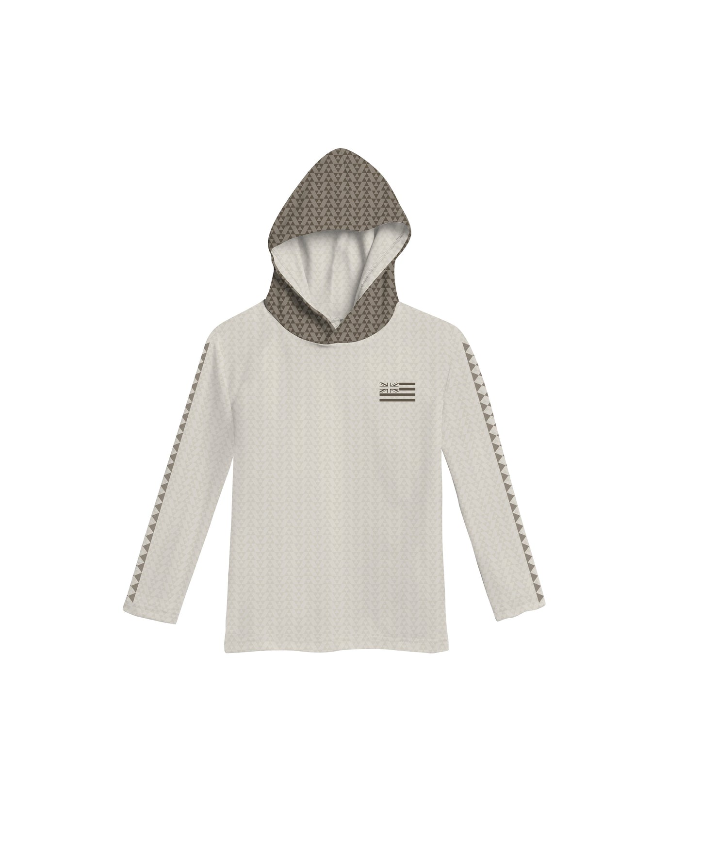 'Iwa Triangles Toddler Hooded Long Sleeve Drifit Sandy