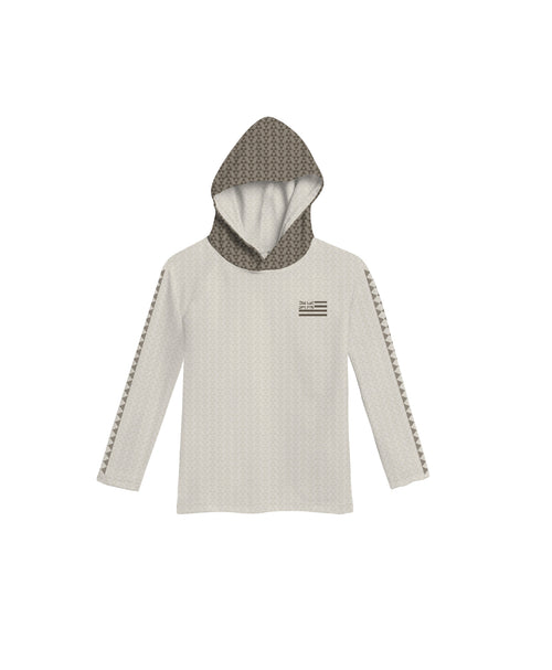 'Iwa Triangles Toddler Hooded Long Sleeve Drifit Sandy