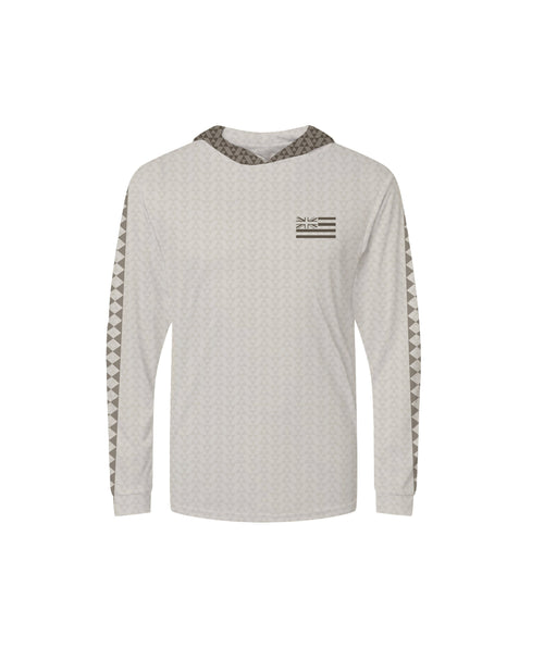 'Iwa Triangles Youth Hooded Long Sleeve Drifit Sandy