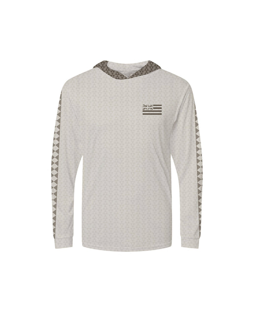 'Iwa Triangles Youth Hooded Long Sleeve Drifit Sandy