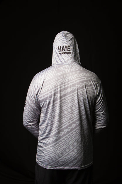 Kakau Gray Sublimated Hooded Long Sleeve Drifit
