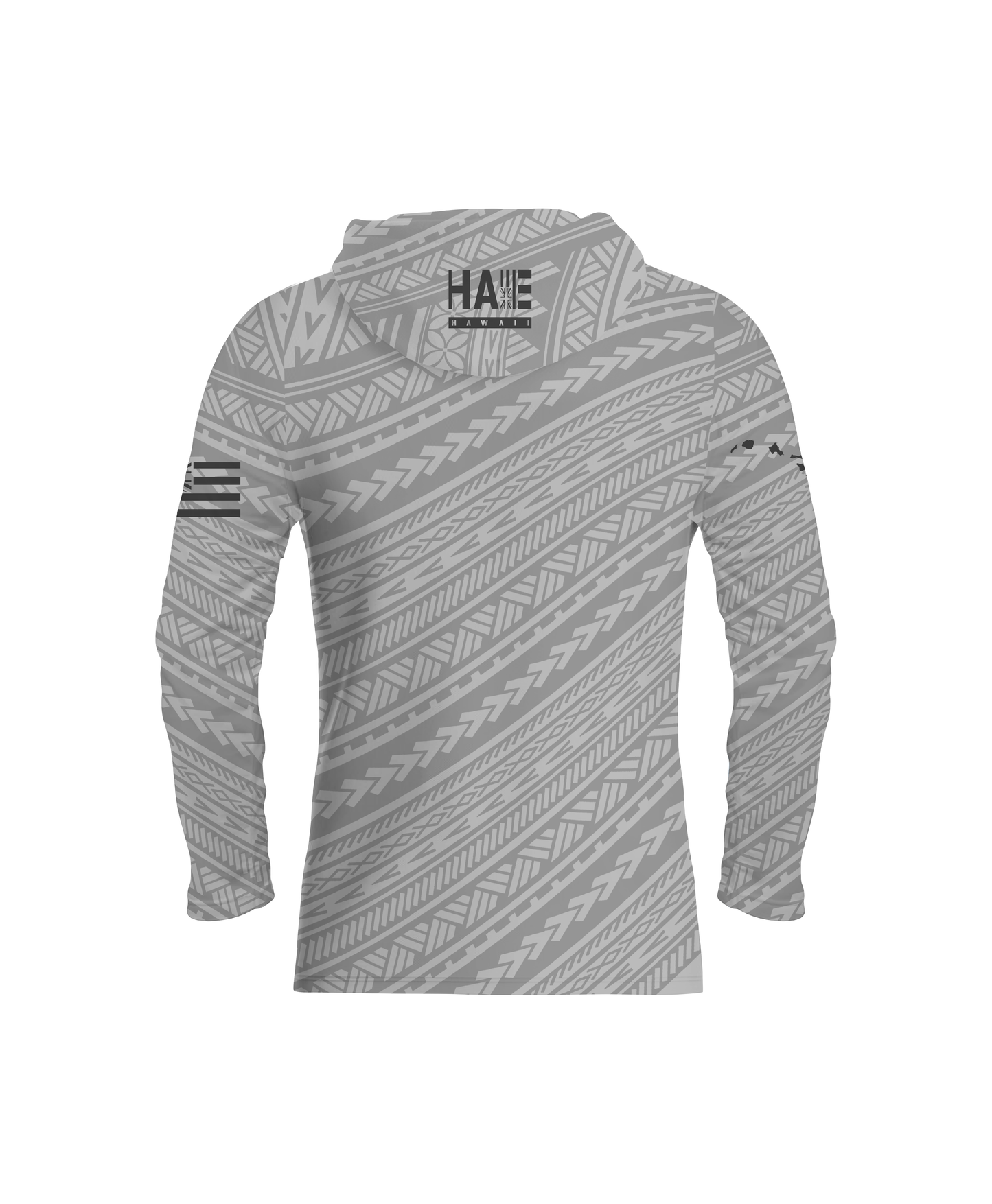 Kakau Gray Sublimated Youth Hooded Long Sleeve Drifit