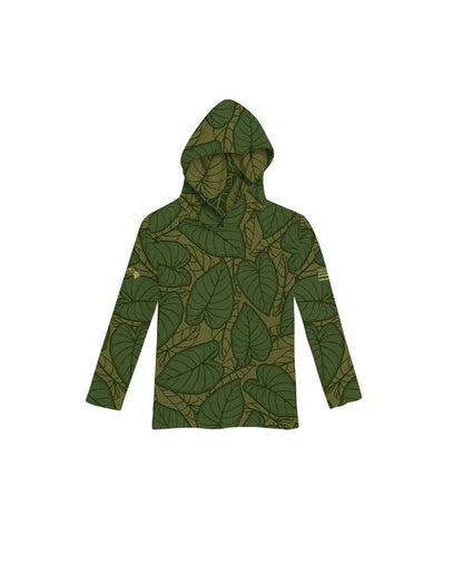 Kalo Patch Brown Toddler Hooded Longsleeve Drifit