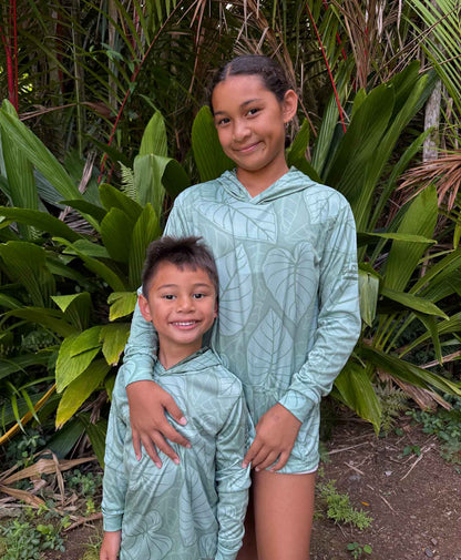 Kalo Patch Green Toddler Hooded Longsleeve Drifit