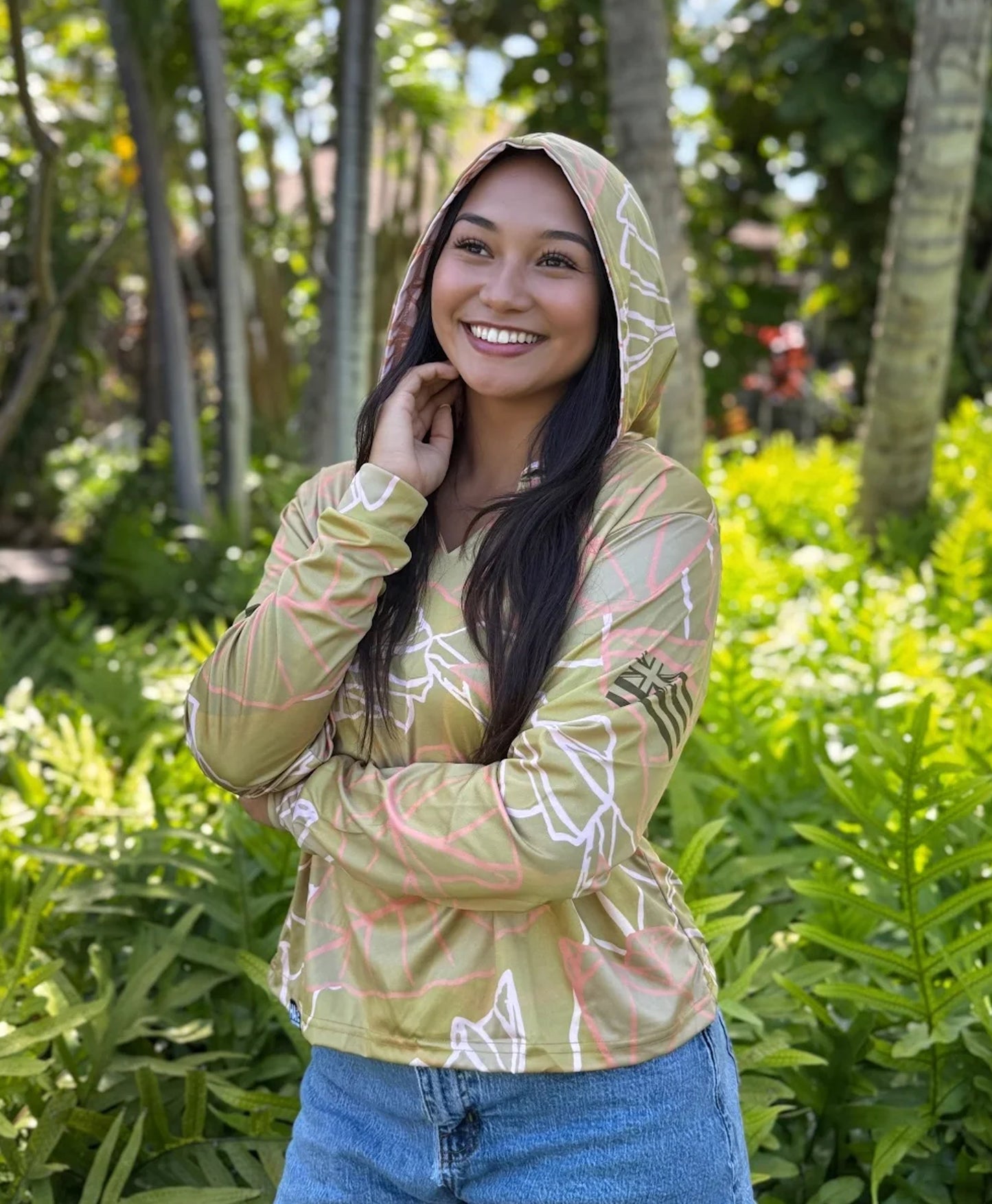 Kalo V-Neck Hooded Crop Longsleeve Drifit Taupe