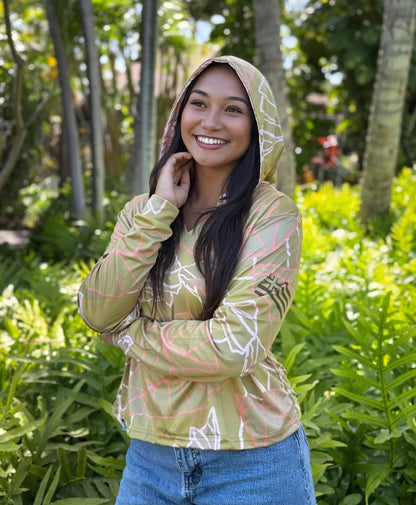 Kalo V-Neck Hooded Crop Longsleeve Drifit Taupe