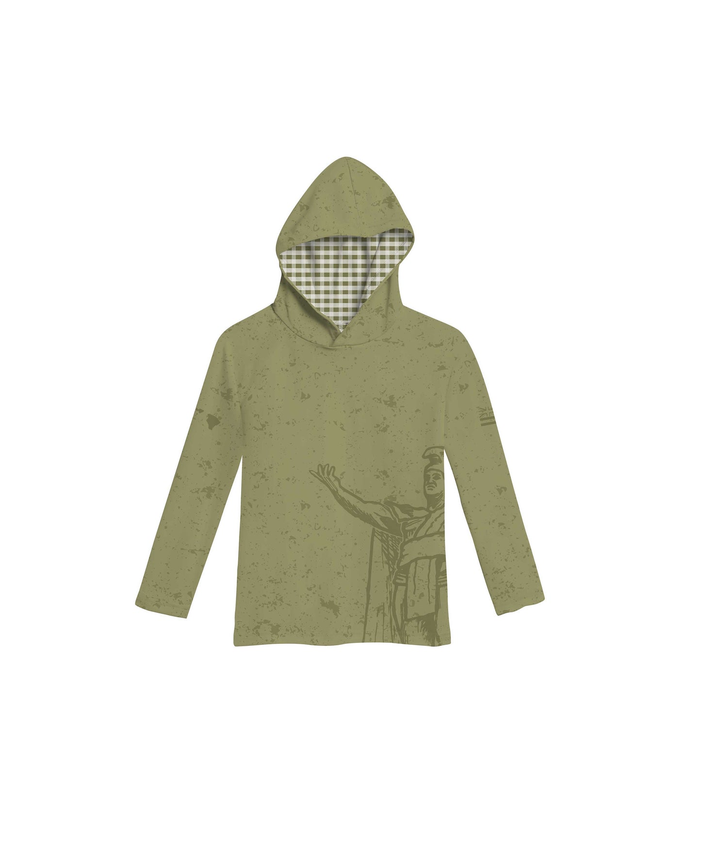 Kamehameha Toddler Hooded Longsleeve Drifit Olive