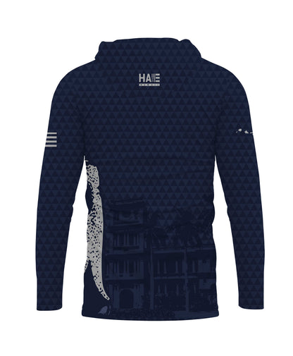 Kamehameha Navy & White Hooded Longsleeve Drifit