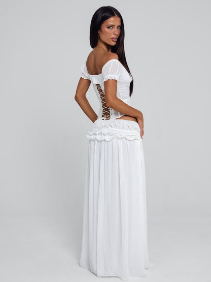 Lubela Maxi Skirt White