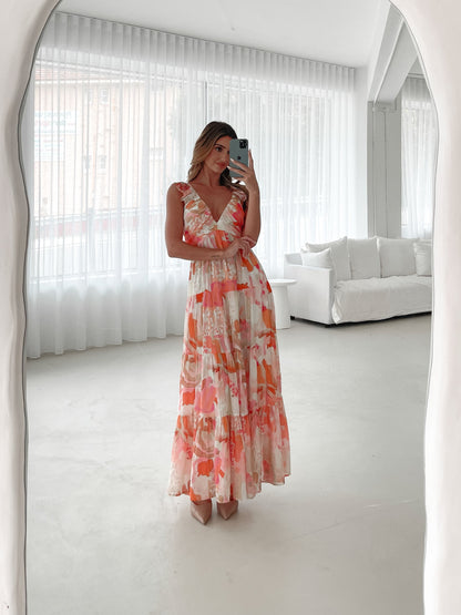 Mariel Pink Floral Dress | Women's Floral Mini Dress