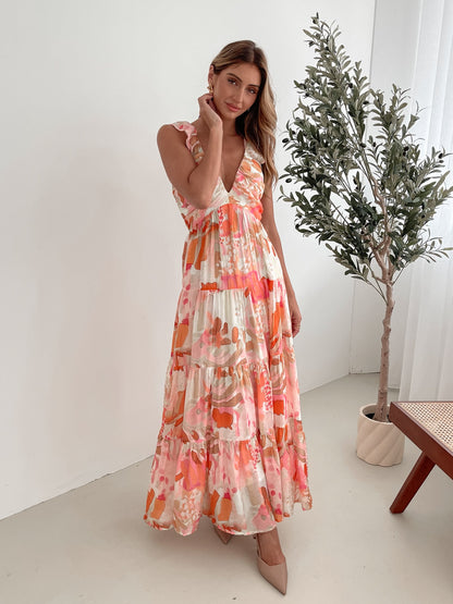 Mariel Pink Floral Dress | Women's Floral Mini Dress