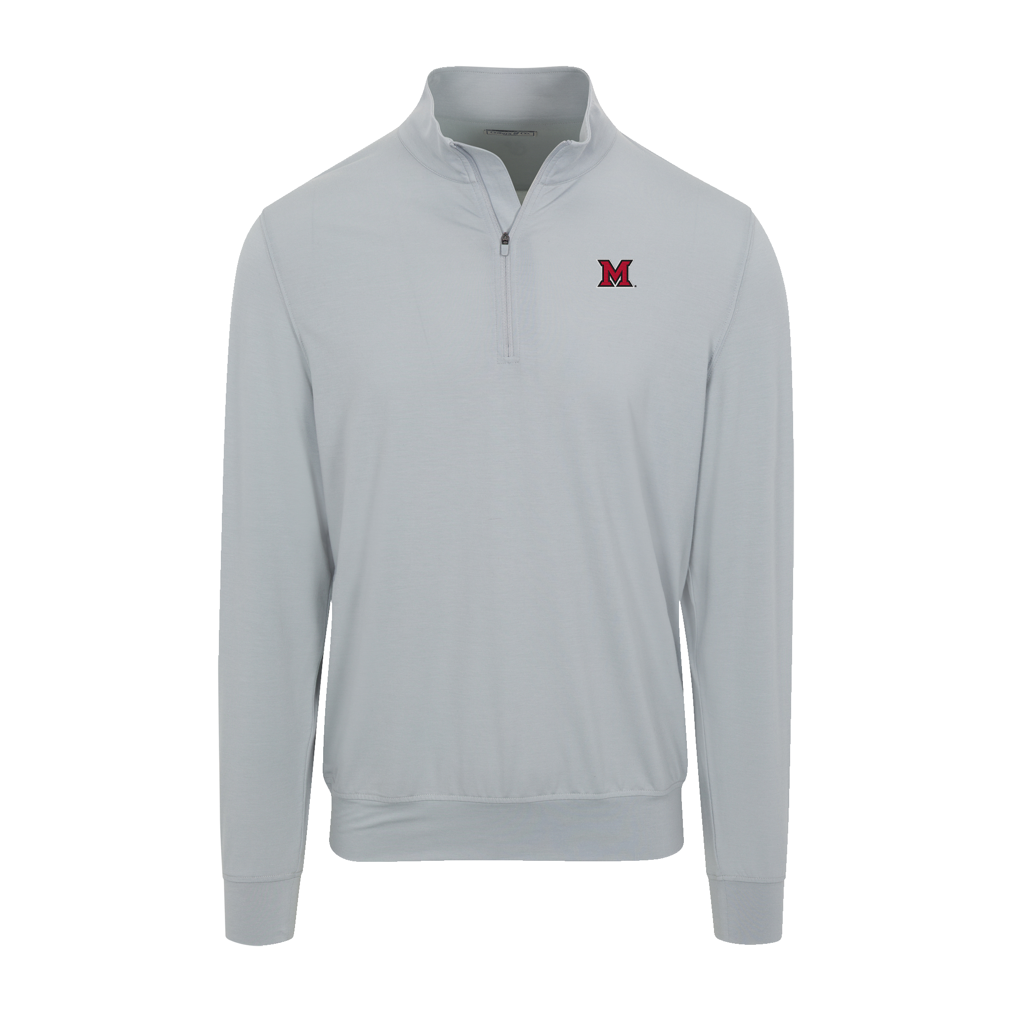 Miami Ohio Velocity Performance Quarter Zip Light Grey