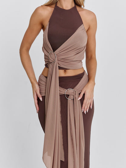 Nerina Maxi Skirt Chocolate
