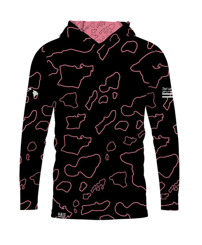 Namoku Hooded Longsleeve Rose Pink Black