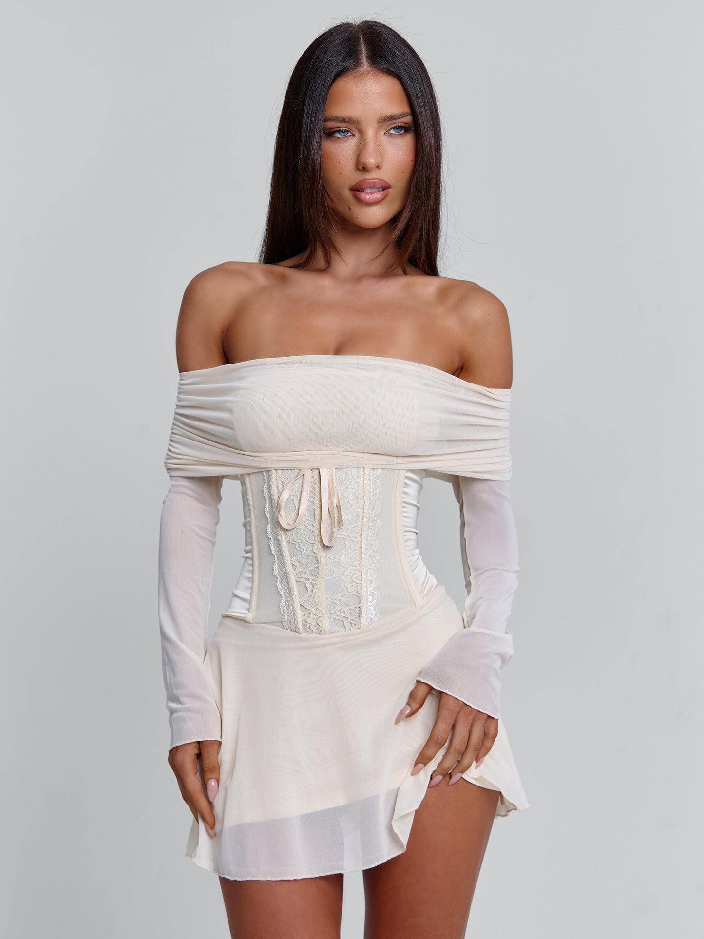 Orla Mini Dress Beige
