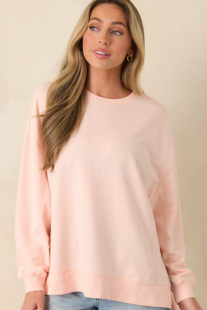 Z Supply Blush Pink Modern Weekender Sweatshirt