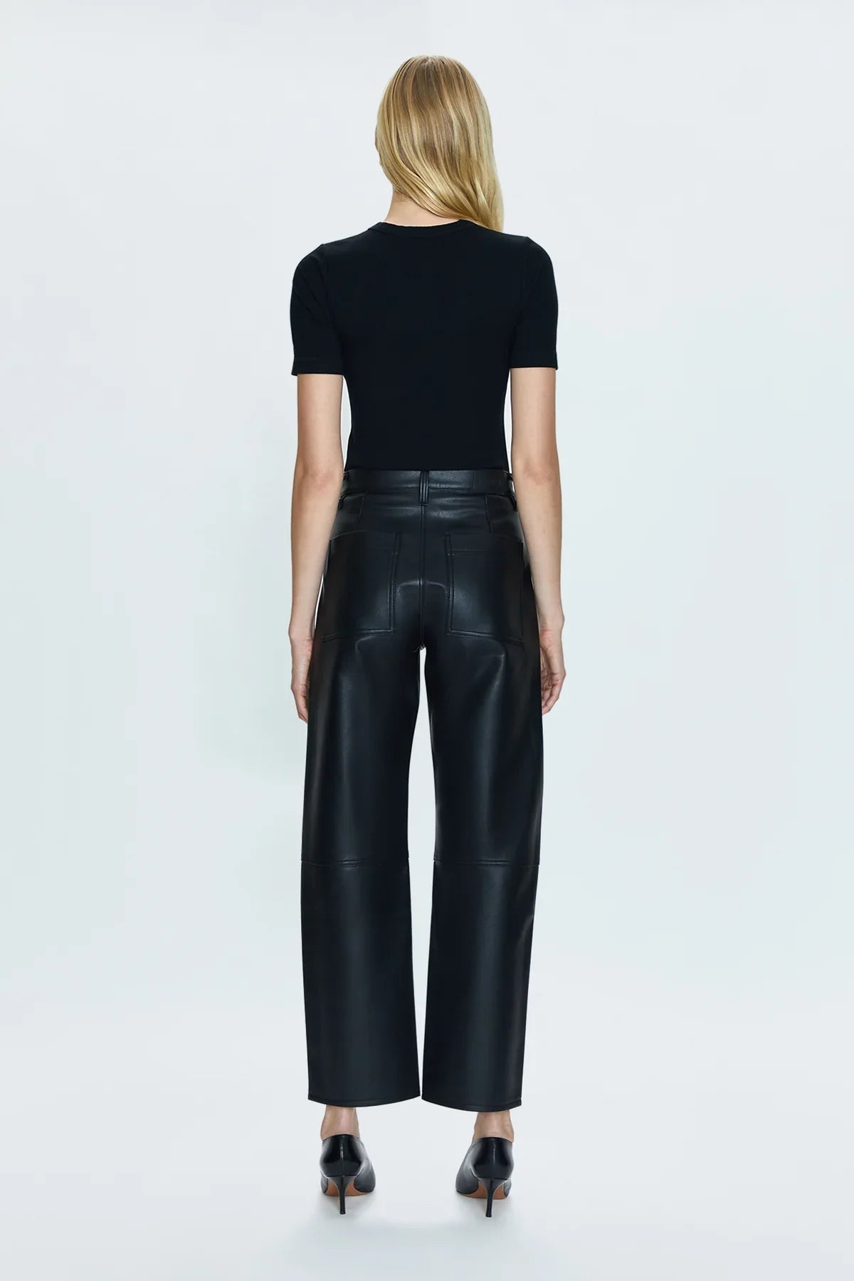 PISTOLA Taylor High Rise Arched Faux Leather Pants