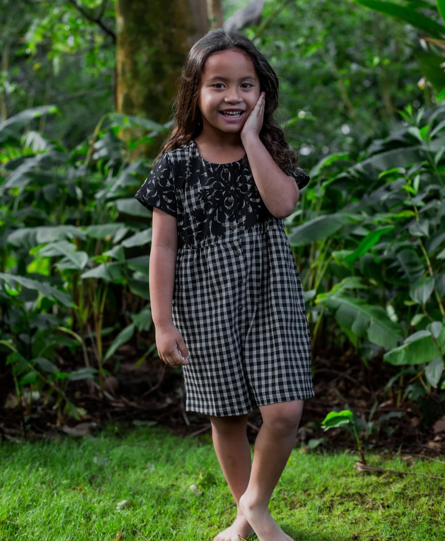 Palaka Kuiki Keiki Makana Romper Black