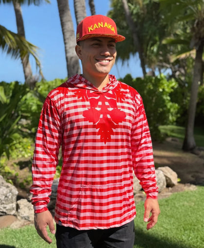 Palaka Kuiki Hooded Longsleve Drifit Red