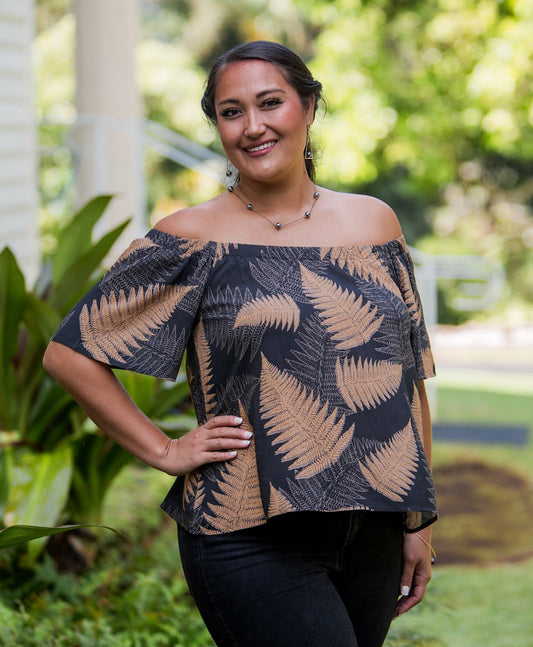 Palapalai Moana Top in Black