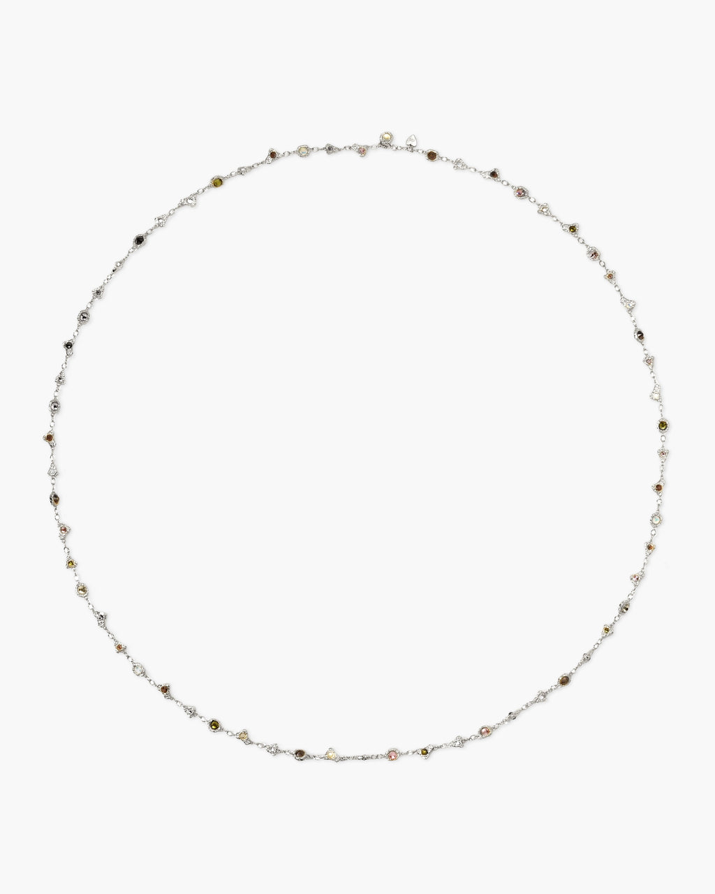 Prism Crystal Long Chain in Silver
