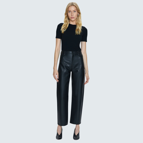 PISTOLA Taylor High Rise Arched Faux Leather Pants