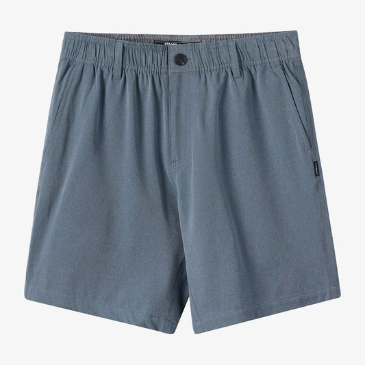 O'Neill Reserve Light Check Elastic Waist 18" Hybrid Shorts