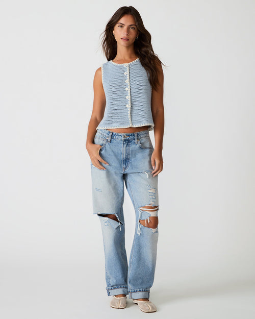 ANNYA SWEATER VEST BLUE ICE