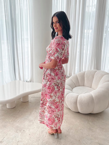 Tivona Ornamental Rose Dress | Women's Floral Midi Dress