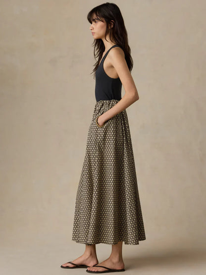Faherty Coastal Poplin Nera Skirt