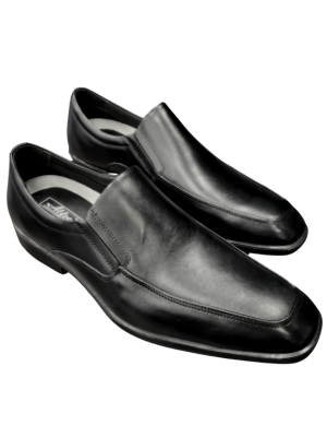 Alfredo Mens Black Slip-on Loafer Leather Dress Shoes