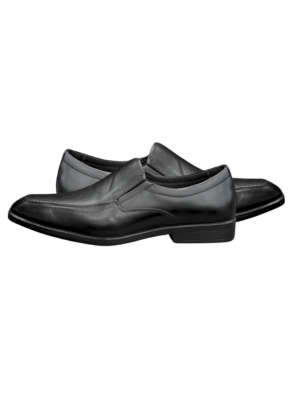 Alfredo Mens Black Slip-on Loafer Leather Dress Shoes